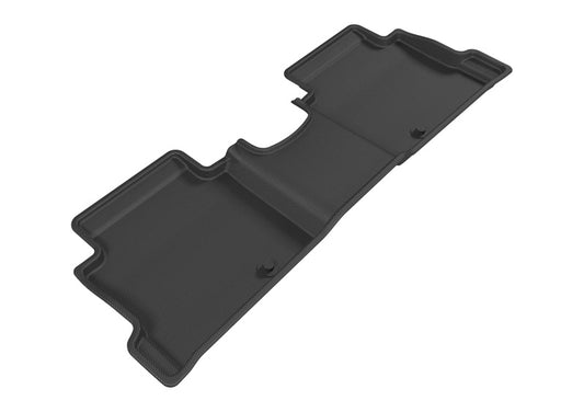 Black 3D MAXpider rubber floor mats for Hyundai Elantra 2017-2020 second row, durable and custom-fit for vehicle interior.