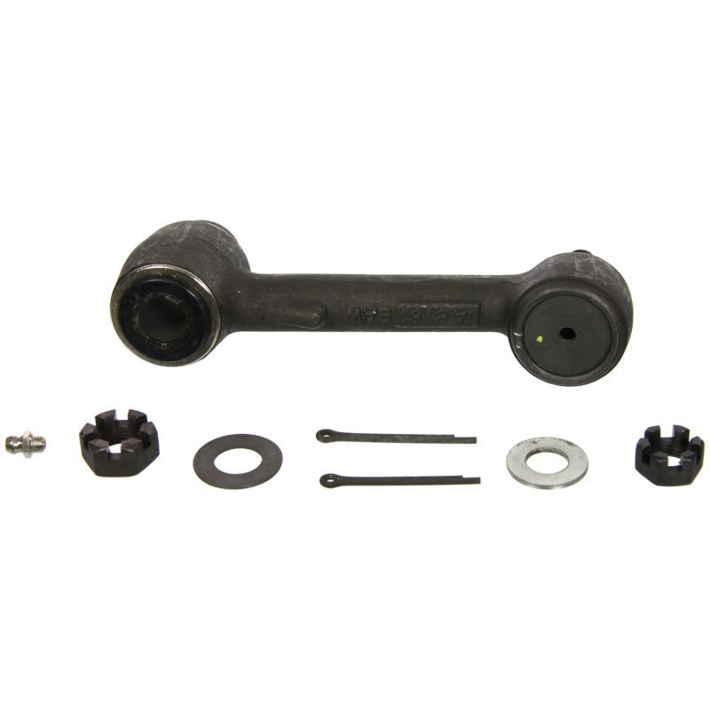 Moog 1965 Ford Falcon idler arm, a vehicle control arm part with detailed metal components and mounting points.