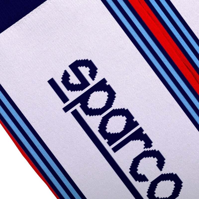 SPARCO Martini RD/BM racing socks in size 41-46, black with red and white design, made for motorsport apparel.