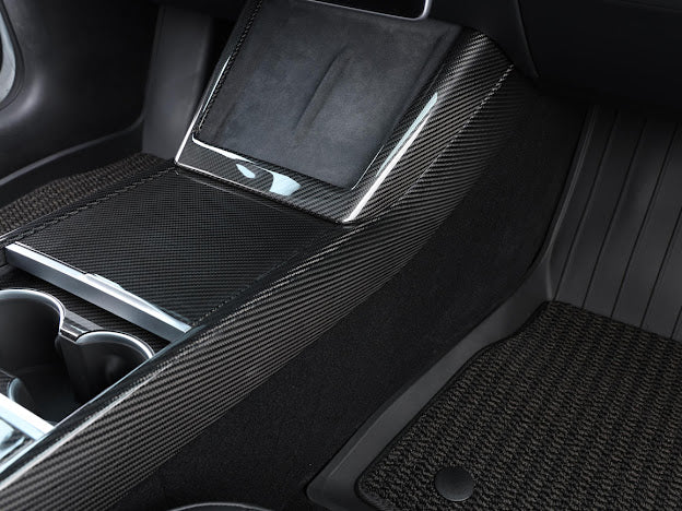 2024-UP TESLA MODEL 3 CARBON FIBER INTERIOR CENTER CONSOLE FRAME