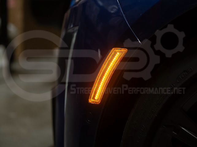 2020-Up Cadillac CT5 | Front Bumper Amber LED Reflector Light Side Marker Pair (Clear, Amber or Smoke Lens)
