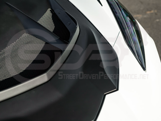 2020-PRESENT CHEVROLET CORVETTE C8 | ZR1 REPLICA STYLE  MATTE BLACK FRONT VENTED HOOD