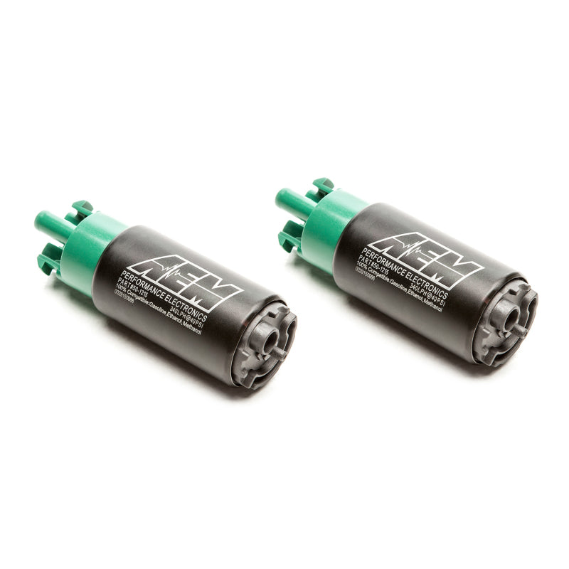 COBB Nissan GT-R AEM high flow fuel pump kit with multiple fuel pumps and wiring components for enhanced performance.