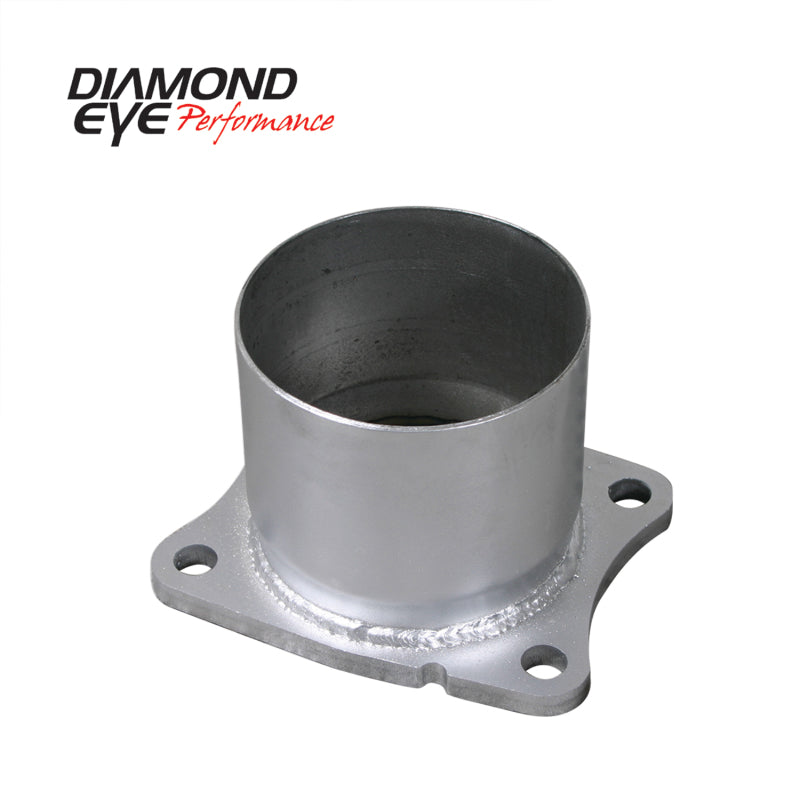 Diamond Eye 4-inch diamond eye ADAPTER 4-bolt flange for Chevy/GMC 6.6L 2500/3500 connecting pipes, clamp-on design.