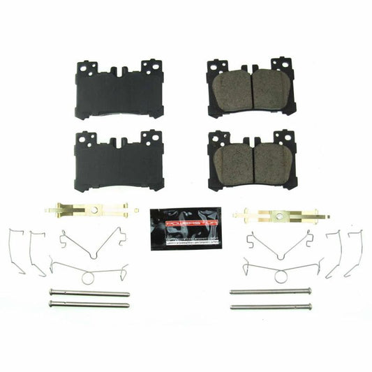 PowerStop Z23 Evolution Sport rear brake pads for Lexus LC500, high-performance brake pads with hardware included.