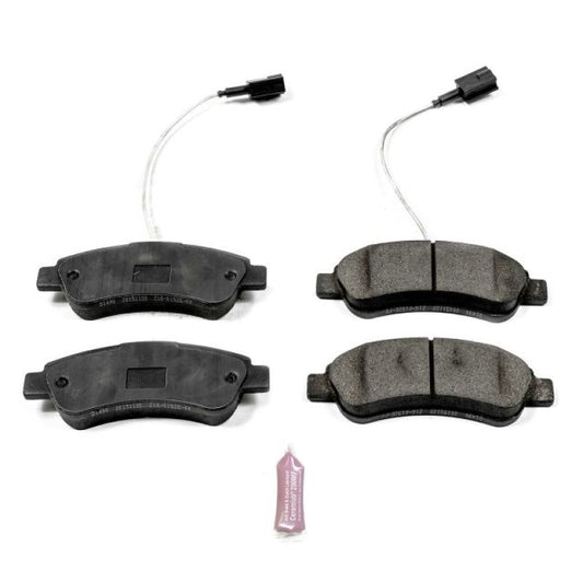 PowerStop rear Z36 brake pads with hardware for 2015-2019 Ram ProMaster 1500 truck, designed for improved towing performance.
