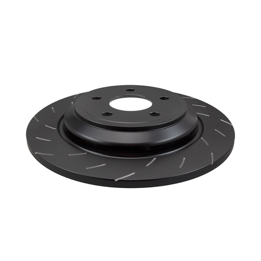 EBC Racing slotted rear brake rotors for Ford Focus RS Mk3 2016+ SG Series, high-performance brake components with precise slotting.