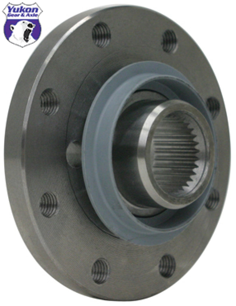 Yukon Gear & Axle round replacement yoke companion flange for Dana 60 and 70 differentials, showing metal construction and bolt holes.
