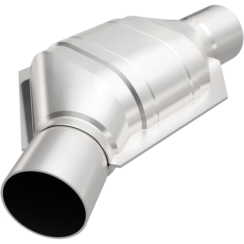 MagnaFlow Universal Catalytic Converter 2in Inlet/Outlet Angled Offset/Center Oval (California)