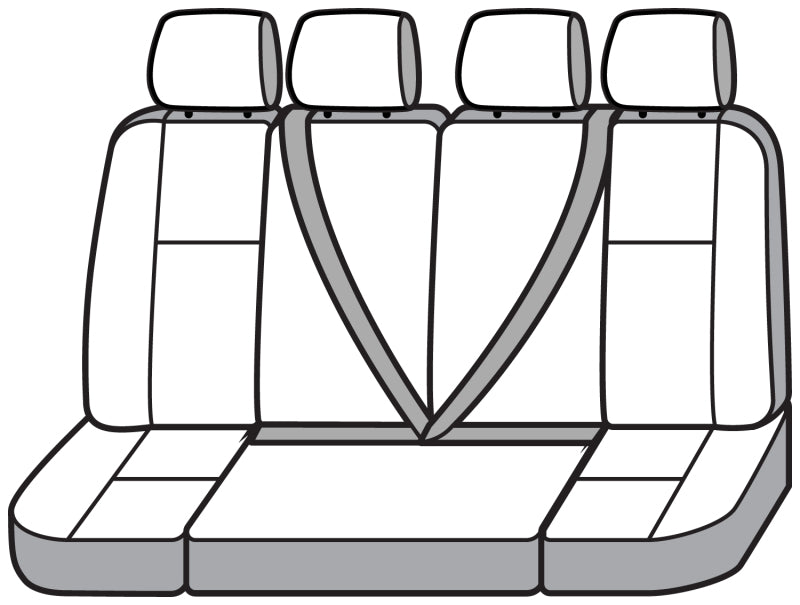 Covercraft waterproof Taupe third-row seat covers for Ford Transit 15-26, made for durable protection and a snug fit.