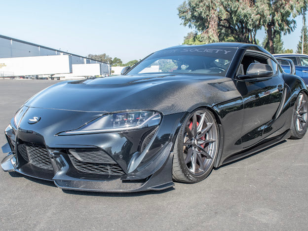 2020-UP TOYOTA SUPRA A91 | CARBON FIBER FRONT SPLITTER LIP GROUND EFFECTS (2 PEICE)
