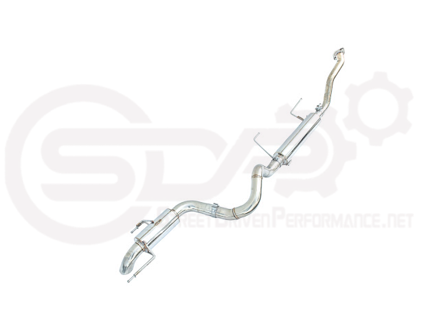 Toyota 4Runner 2025+ cat-back exhaust system by Street Driven Performance with chrome or burnt blue turn-down tips.