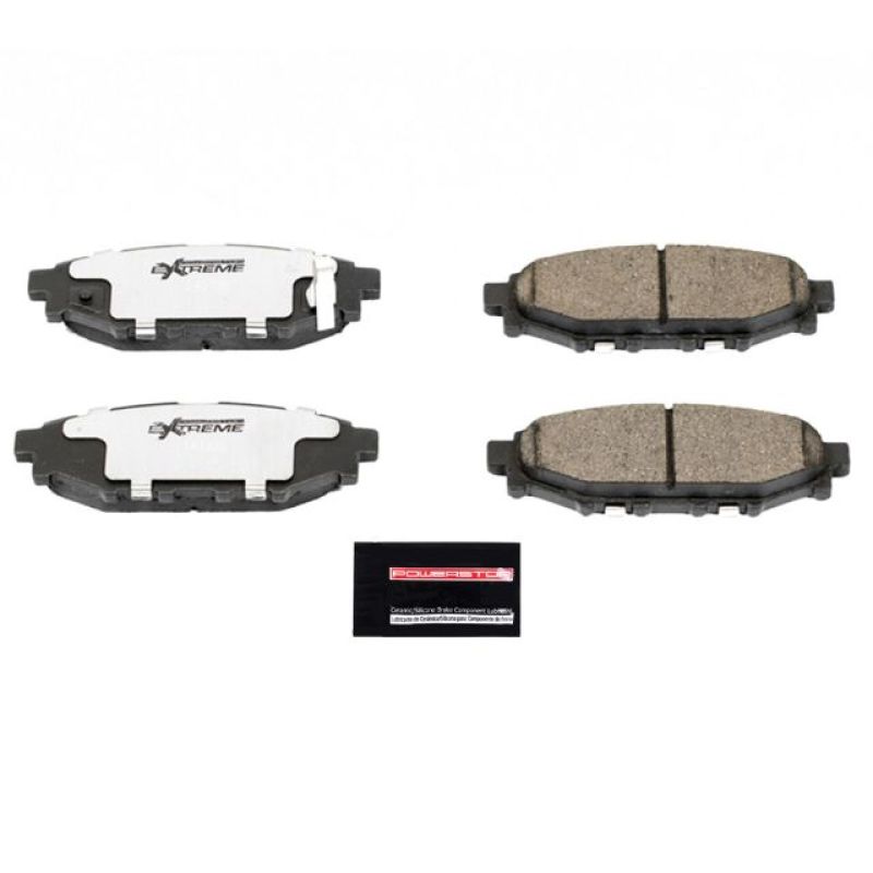 PowerStop Z26 rear brake pads for 2013-2016 Subaru BRZ, performance brake pads with hardware included, shown in image.