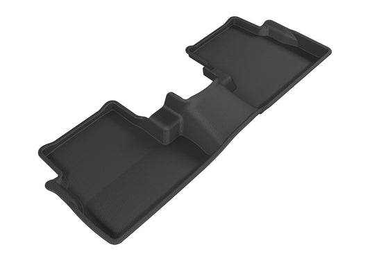 Black 3D MAXpider Kagu 2nd row rubber floor mats for 2015-2016 Lincoln MKC, durable and custom-fit for vehicle interior protection.
