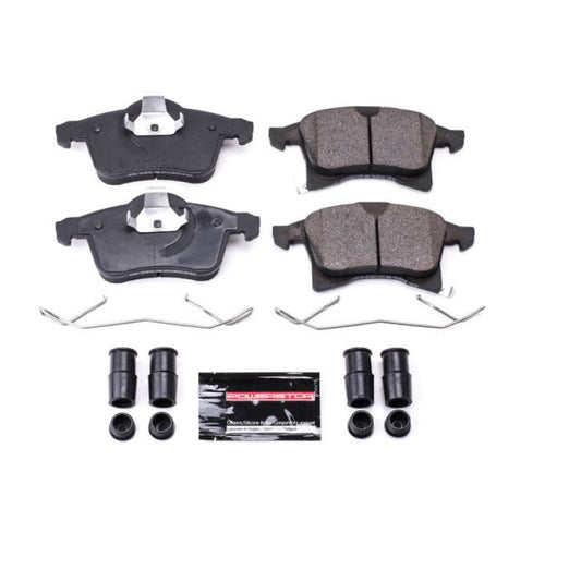 PowerStop Z23 Evolution sport brake pads with hardware for front of 2008-2009 Saturn Astra, performance brake pads.