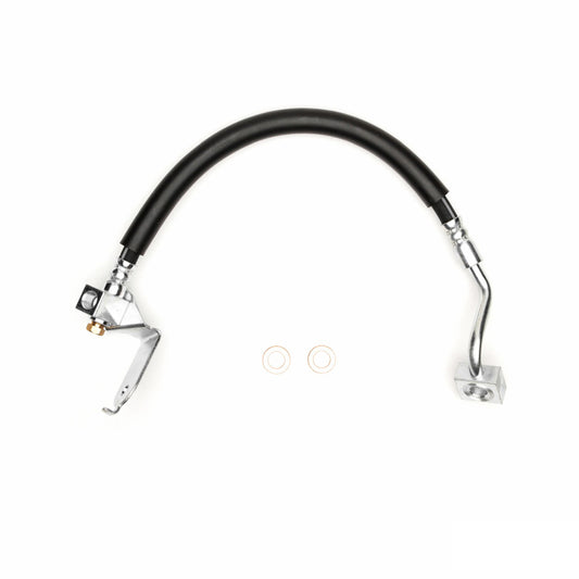 DFC rear brake hose for Chrysler 300, part of the brake line kit, showing the flexible rubber brake line with metal fittings.
