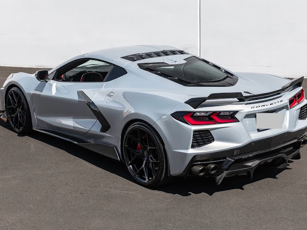 2020+ CHEVROLET CORVETTE C8 COUPE | CARBON FIBER REAR ROOF WING SPOILER VORTEX GENERATORS