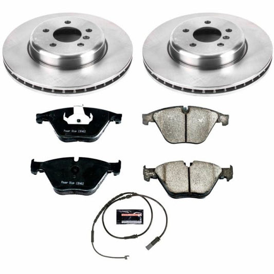 PowerStop OE brake kit for 2011 BMW 535i xDrive front with brake pads and rotors, automotive repair parts