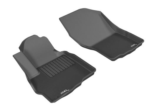 Black 3D MAXpider rubber floor mat for 2011-2019 Mitsubishi Outlander Sport, Kagu 1st row, durable and custom-fit.