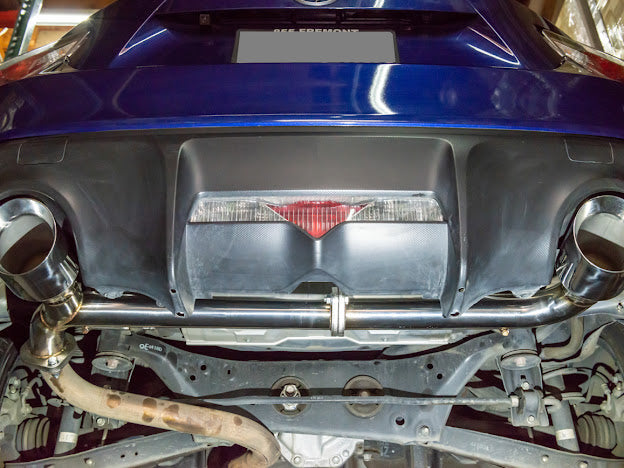 Street Driven Performance exhaust axle back for 2013-2021 Scion FRS, Subaru BRZ, Toyota 86 with chrome or burnt blue tips.