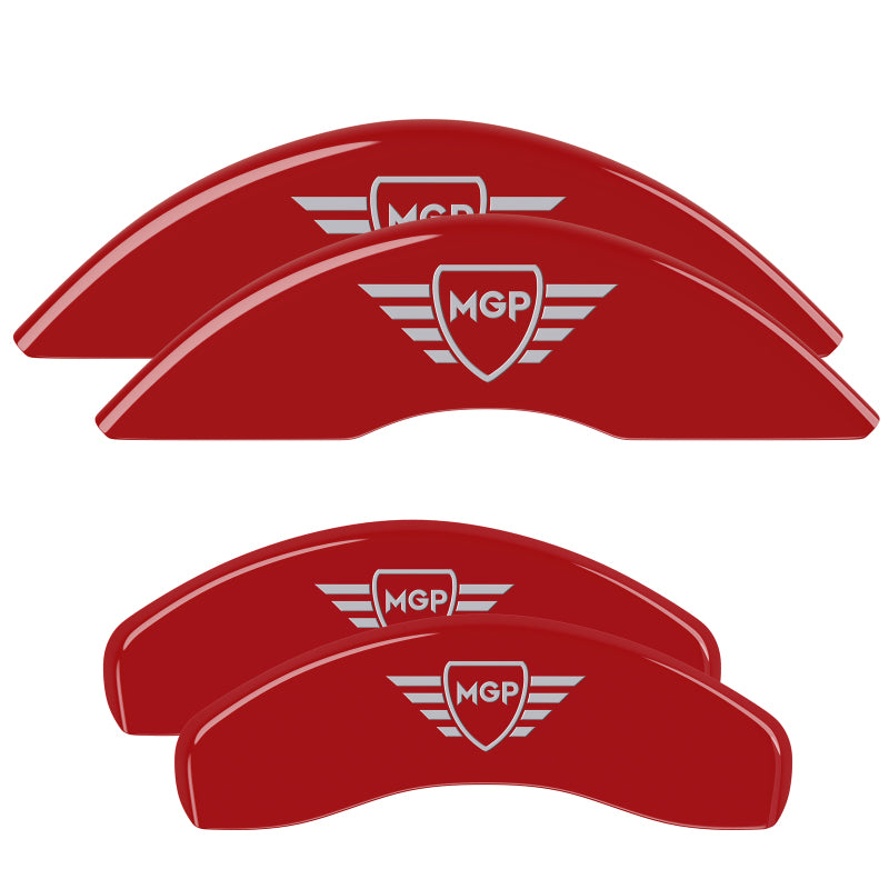 MGP 4 Caliper Covers Engraved Front & Rear MGP Red Finish Silver Characters 2003 Lexus LS430