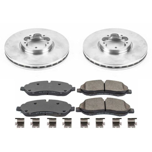 PowerStop OE brake kit for Ford Transit-150 (2015-2019) front, including brake rotors and pads, automotive repair parts