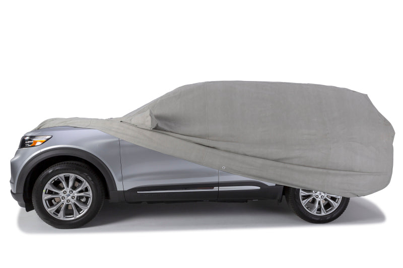 Covercraft custom gray car cover for 1999-2004 Ford Lightning, 3-layer moderate climate protection, snug fit for vehicle protection.