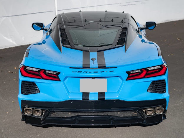 2020-Up Corvette C8 Stingray, Z51, & E-Ray | CARBON FLASH METALLIC Rear Bumper *ADD-ON* Diffuser Lip