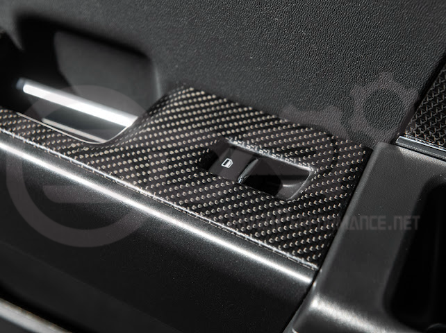 2021-UP FORD F-150 | FACTORY STYLE CARBON FIBER REAR DOOR SWITCH PANEL TRIM COVER