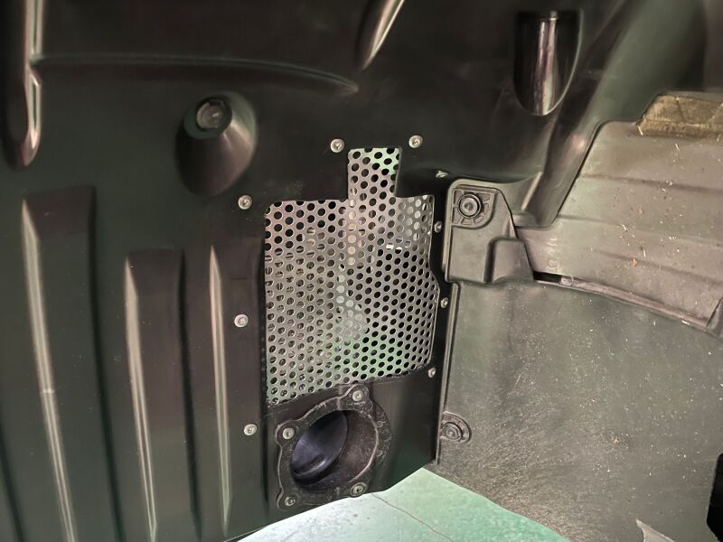 HKS Honda Civic Type R FL5 S Type oil cooler kit in black, showing the sleek, compact oil cooler with hoses and mounting brackets.