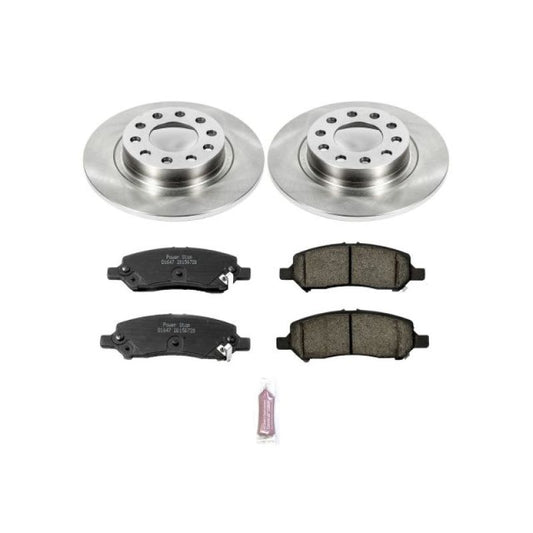 PowerStop OE rear brake kit for 2013-2016 Dodge Dart, includes brake rotors and pads for reliable stopping performance.