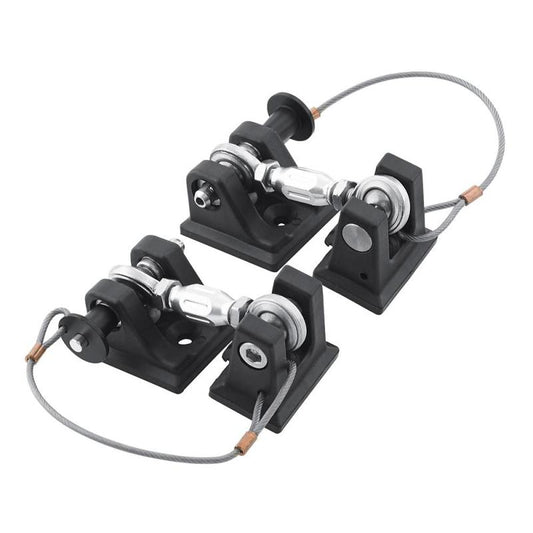 DV8 Offroad Jeep JL hood pins from 2018+ model, durable hood hold downs with secure locking mechanism.