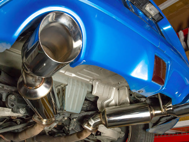 2009-2021 NISSAN 370Z Z34 STAINLESS STEEL AXLE BACK 4.5" DUAL TIPS EXHAUST (ANDOLIZED SILVER OR BURNT BLUE TIPS)