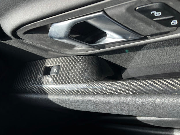 2020-Up Toyota GR Supra A90 | Factory Style DRY CARBON FIBER Side Door Window Switch Panel Cover
