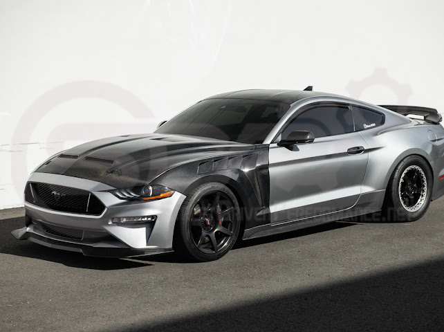*IMPERFECTION / DISCOUNTED* 2018-2023 FORD MUSTANG S550 | GTD STYLE CARBON FIBER FRONT SIDE VENTED FENDERS