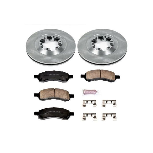 PowerStop OE brake kit for Chevrolet Colorado front brakes, includes brake pads and rotors, designed for 2009-2012 models.