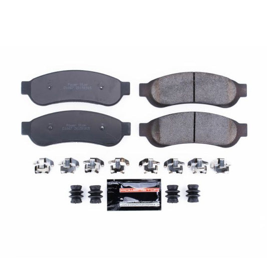 PowerStop Z23 Evolution Sport brake pads with hardware for Ford F-250 Super Duty 2007-2010 rear brake replacement