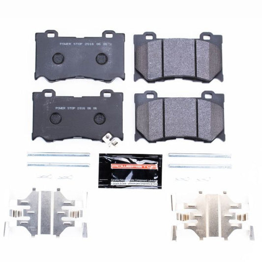 PowerStop front track day SPEC brake pads for Infiniti FX50 (2009-2013), high-performance racing brake pads with red friction material