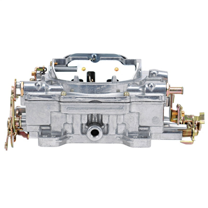 Edelbrock AVS2 500 CFM carburetor with manual choke in satin finish, designed for performance engines, non-EGR.