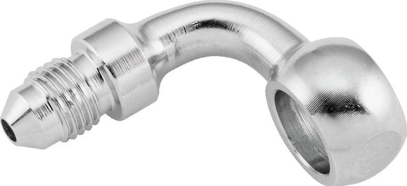 Twin Power Stainless Brake Fitting 3/8 Inch X AN3 90 Degree Banjo Adaptor