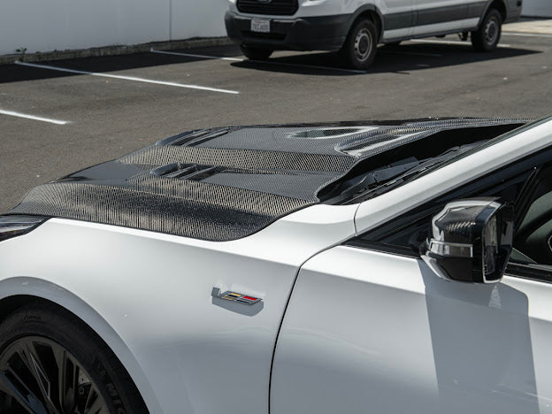 2020-Up Cadillac CT5 / CT5-V / CT5-V BLACKWING| SDP Performance Style CARBON FIBER Front Vented Hood