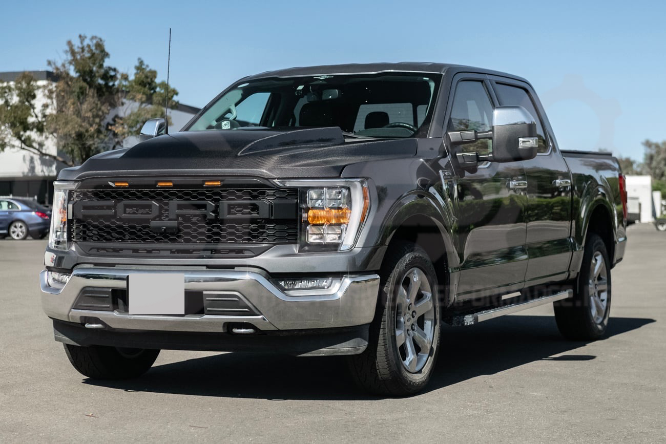2021-UP FORD F-150 | SDP PERFORMANCE STYLE CARBON FIBER FRONT COWL HOOD