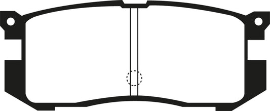 EBC Ultimax rear brake pads for Ford Probe 2.2 from 1989-1992, OE type, with visible brake pad surfaces and backing plates.