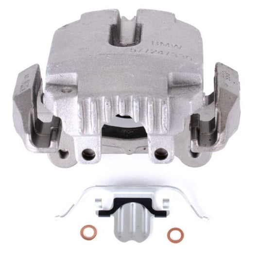 PowerStop OE front left brake caliper and bracket for 2006 BMW 330i, automotive repair part with detailed metallic finish