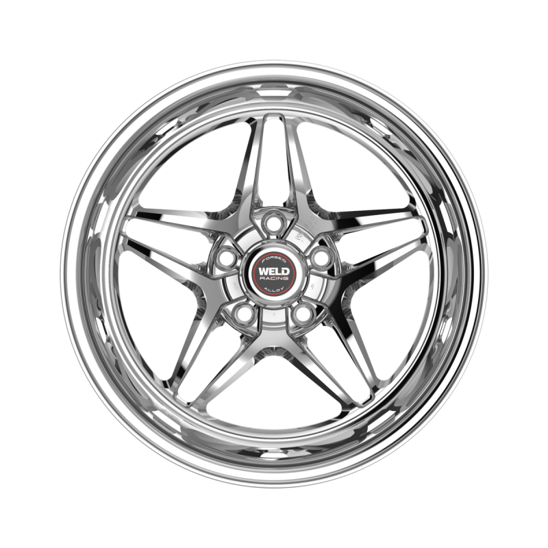 Weld S81 forged wheel with polished center and shell, 15x6 inches, 5x120.65 bolt pattern, non-BL wheel, high-performance design.