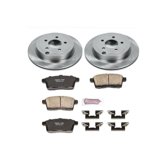 PowerStop OE rear brake kit for Ford Edge 2007-2010, includes brake rotors and pads for reliable stopping power.