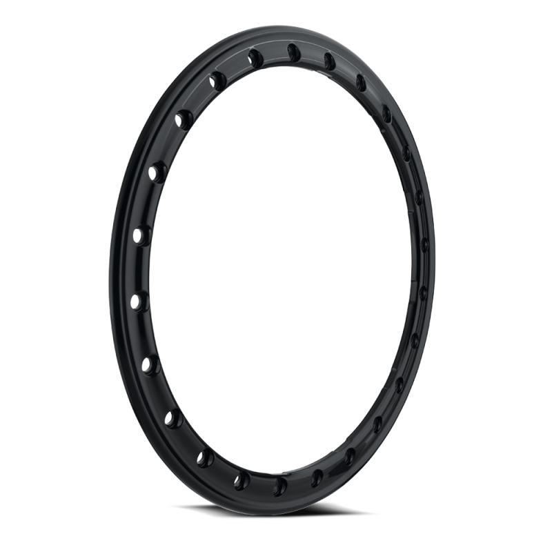 Gloss black Method Beadlock Ring for 20-inch forged wheels, style 1, used as a wheel accessory for enhanced off-road look.
