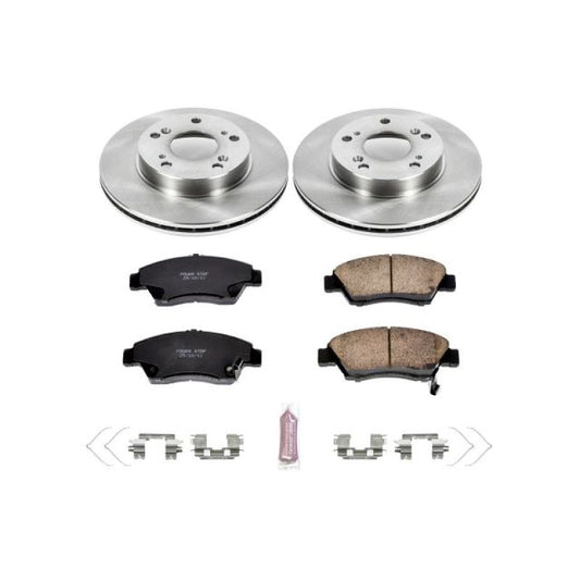 PowerStop OE brake kit for front of Honda Civic 2006-2011, includes brake rotors and pads for reliable stopping power
