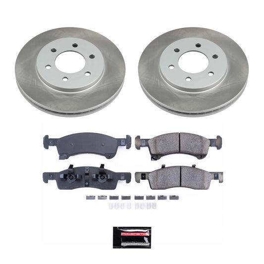PowerStop brake kit with semi-coated front rotors for 2003-2006 Lincoln Navigator, performance brake components.