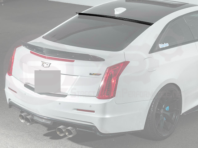 2013-2018 Cadillac ATS ATS-V Coupe | Carbon Fiber Rear Roof Top Window Spoiler Wing